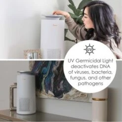 Crane True HEPA Air Purifier With UV Light For Rooms Up To 500 Sq. Ft. - White -Vornado || Honeywell || LG Shop 0c6f7916 3533 4f91 a376 4ef1bdf6e740