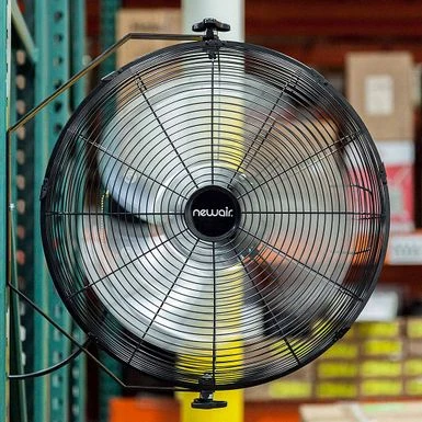 NewAir - 3000 CFM 18” High Velocity Wall Mounted Fan With Sealed Motor Housing And Ball Bearing Motor - Black 2 NewAir - 3000 CFM 18” High Velocity Wall Mounted Fan With Sealed Motor Housing And Ball Bearing Motor - Black - Image 2