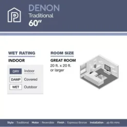 Prominence Home Denon 60 Inch Espresso Bronze Indoor LED Ceiling Fan -Vornado || Honeywell || LG Shop 20fa2a69 71d8 499b a495 c8c017767164