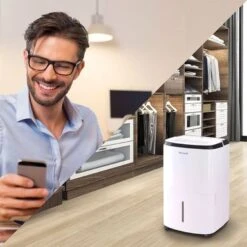 Honeywell - Smart WiFi Energy Star Dehumidifier For Basements & Rooms Up To 4000 Sq.Ft. With Alexa Voice Control & Anti-Spill Design - White -Vornado || Honeywell || LG Shop 234df45c 0980 51cf 913f b97075a864df