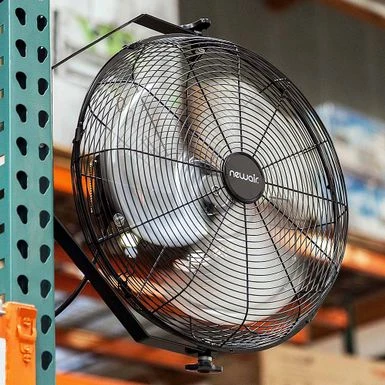 NewAir - 3000 CFM 18” High Velocity Wall Mounted Fan With Sealed Motor Housing And Ball Bearing Motor - Black 3 NewAir - 3000 CFM 18” High Velocity Wall Mounted Fan With Sealed Motor Housing And Ball Bearing Motor - Black - Image 3