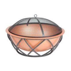 Fire Sense - Barzelonia Round Fire Pit - Copper Look