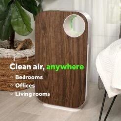 OVAL AIR 3-Stage H13 True HEPA 5-in-1 Air Purifier For Rooms Up To 600 Sq. Ft. Reduces Allergies, Asthma, Pets, Odor, Smoke - Dark Wood -Vornado || Honeywell || LG Shop 3fb41c28 dcbb 4542 8c50 167b41eaf56a