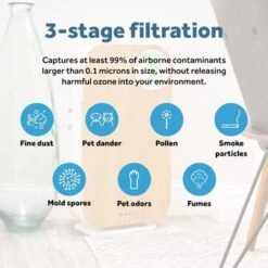 OVAL AIR 3-Stage H13 True HEPA 5-in-1 Air Purifier For Rooms Up To 600 Sq. Ft. Reduces Allergies, Asthma, Pets, Odor, Smoke - White -Vornado || Honeywell || LG Shop 5aa62291 bcd5 4ea2 84d0 4f4375b8a647