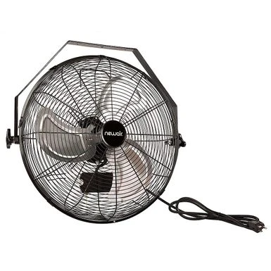 NewAir - 3000 CFM 18” High Velocity Wall Mounted Fan With Sealed Motor Housing And Ball Bearing Motor - Black 8 NewAir - 3000 CFM 18” High Velocity Wall Mounted Fan With Sealed Motor Housing And Ball Bearing Motor - Black - Image 8