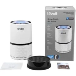 Levoit - Aerone 129 Sq. Ft True HEPA Air Purifier With Replacement Filter - White -Vornado || Honeywell || LG Shop 64e12ca9 01af 5eeb 9445 634432a0d52a