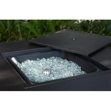 Fire Sense - Langhorne Square Aluminum LPG Fire Pit - Antique Bronze 2 Fire Sense - Langhorne Square Aluminum LPG Fire Pit - Antique Bronze - Image 2