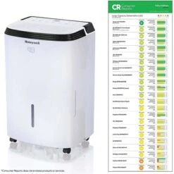 Honeywell - 70 Pint Dehumidifier - White