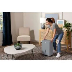 GE - 50-Pint Energy Star Portable Dehumidifier With Smart Dry For Wet Spaces - Grey -Vornado || Honeywell || LG Shop 9645d88f 8a20 53ed a53c a8f63a63f41f