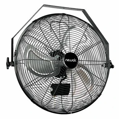 NewAir - 3000 CFM 18” High Velocity Wall Mounted Fan With Sealed Motor Housing And Ball Bearing Motor - Black 15 NewAir - 3000 CFM 18” High Velocity Wall Mounted Fan With Sealed Motor Housing And Ball Bearing Motor - Black - Image 15
