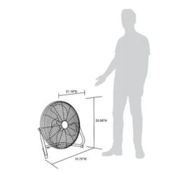 NewAir - 3000 CFM 18” High Velocity Portable Floor Fan With 3 Fan Speeds And Long-Lasting Ball Bearing Motor - Black -Vornado || Honeywell || LG Shop c351d042 11a2 5149 ac4f c3c88cb2d9b3