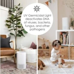 Crane True HEPA Air Purifier With UV Light For Rooms Up To 250 Sq. Ft. - White -Vornado || Honeywell || LG Shop c7a65320 49f6 4d5d 8734 e7a21b8a2386