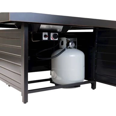 Fire Sense - Langhorne Square Aluminum LPG Fire Pit - Antique Bronze 9 Fire Sense - Langhorne Square Aluminum LPG Fire Pit - Antique Bronze - Image 9