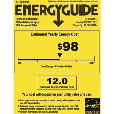 12,000 BTU Window A/C, Cool Only, Remote Control, 115V, 60Hz Energy Star 7 12,000 BTU Window A/C, Cool Only, Remote Control, 115V, 60Hz Energy Star - Image 7