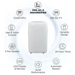 TCL - 8000 BTU Smart Portable Air Conditioner -Vornado || Honeywell || LG Shop dfe1004b f021 4b14 9a4c 75182a4faaeb