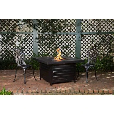 Fire Sense - Langhorne Square Aluminum LPG Fire Pit - Antique Bronze 7 Fire Sense - Langhorne Square Aluminum LPG Fire Pit - Antique Bronze - Image 7