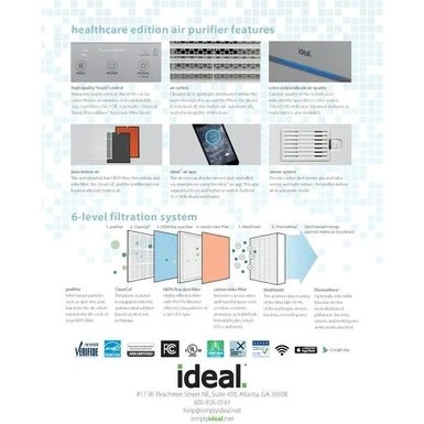 Ideal. AP40 Healthcare, 5-speeds, Air Purifier, Covers 400 Sq.ft. - White 4 Ideal. AP40 Healthcare, 5-speeds, Air Purifier, Covers 400 Sq.ft. - White - Image 4