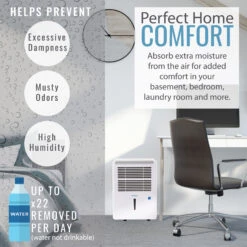 Keystone 22-Pint Dehumidifier With Electronic Controls In White -Vornado || Honeywell || LG Shop kstad224d ei3