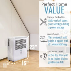 Keystone 35-Pint Dehumidifier With Electronic Controls