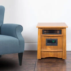 LifeSmart 8 Element Ifrared Heater Wood Cabinet -Vornado || Honeywell || LG Shop ls8wiqhlbin lifestyle2