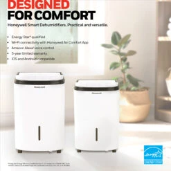 Honeywell Smart Wi-Fi Energy Star Dehumidifier For Basement & Large Room Up To 4000 Sq. Ft. -Vornado || Honeywell || LG Shop tp70awknr ei6