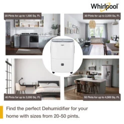 Whirlpool 30 Pint Dehumidifier -Vornado || Honeywell || LG Shop whad301cw ei4